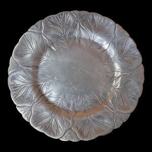 Vintage Arthur Court Designs 1980 Aluminum Leaf Serving Platter 13" Round